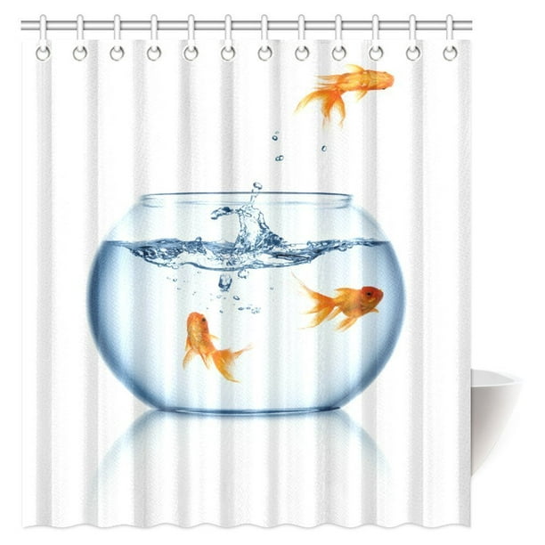 Free Goldfish Waterproof Bathroom Polyester Shower Curtain Liner Water Resistant Free Goldfish Waterproof Bathroom Polyester Shower Curtain Liner Water Resistant